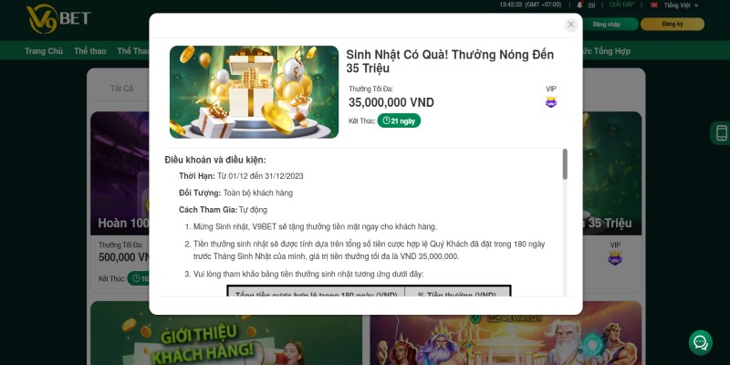 Đánh giá về các chương trình ưu đãi và khuyến mãi V9Bet