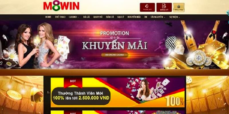 Đăng ký M8win trên thiết bị máy tính 