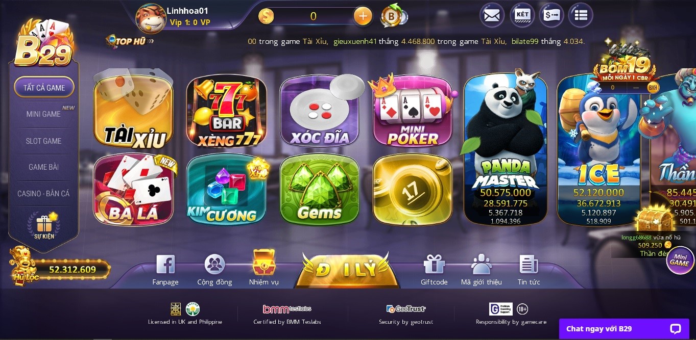 Giới thiệu cổng game bài B29 Club