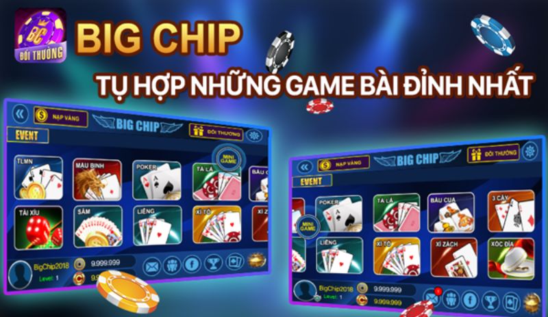 Kho game khổng lồ hấp dẫn bậc nhất tại BigChip