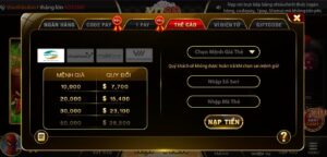 Dùng Internet banking  để nạp tiền vào cổng game YO88