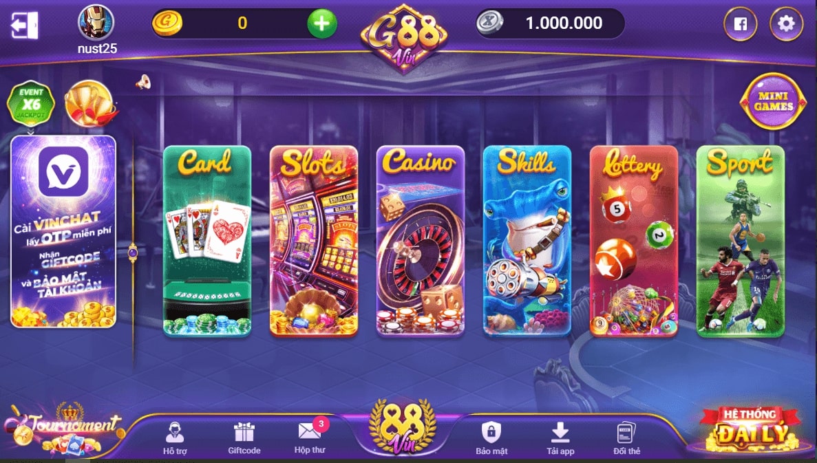 Giới thiệu cổng game bài Gamvip