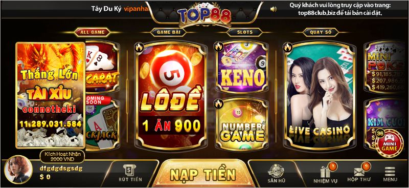 Cơ chế đổi thưởng gọn lẹ, đa dạng tại phòng chơi Keno của Top88 