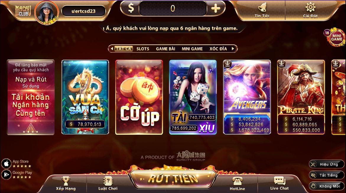 Truy cập vào Macau Club bằng IOS