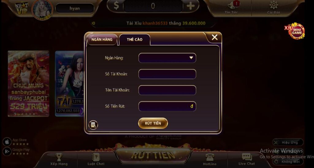 Kho game khủng và đa dạng tại Nhatvip