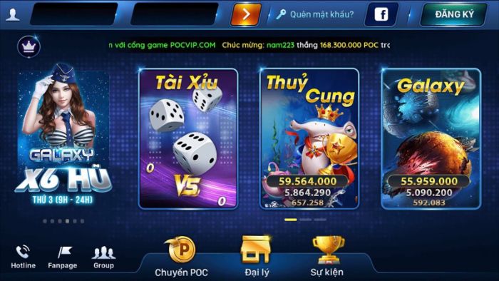 PocVip – Chơi game hay, giàu ngay lập tức