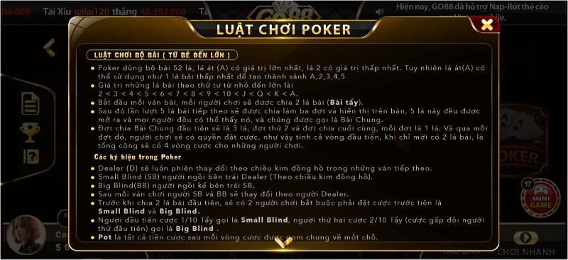 Poker Go88 – Thế giới poker đẳng cấp quy tụ trong một cổng game