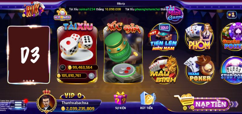 Tổng quan về cổng game RikVIP