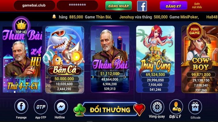 Sảnh Vip sở hữu kho game độc đáo có 1-0-2