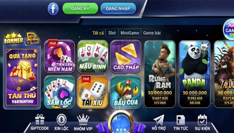 Kho game V68Club siêu hấp dẫn với vô vàn ưu đãi